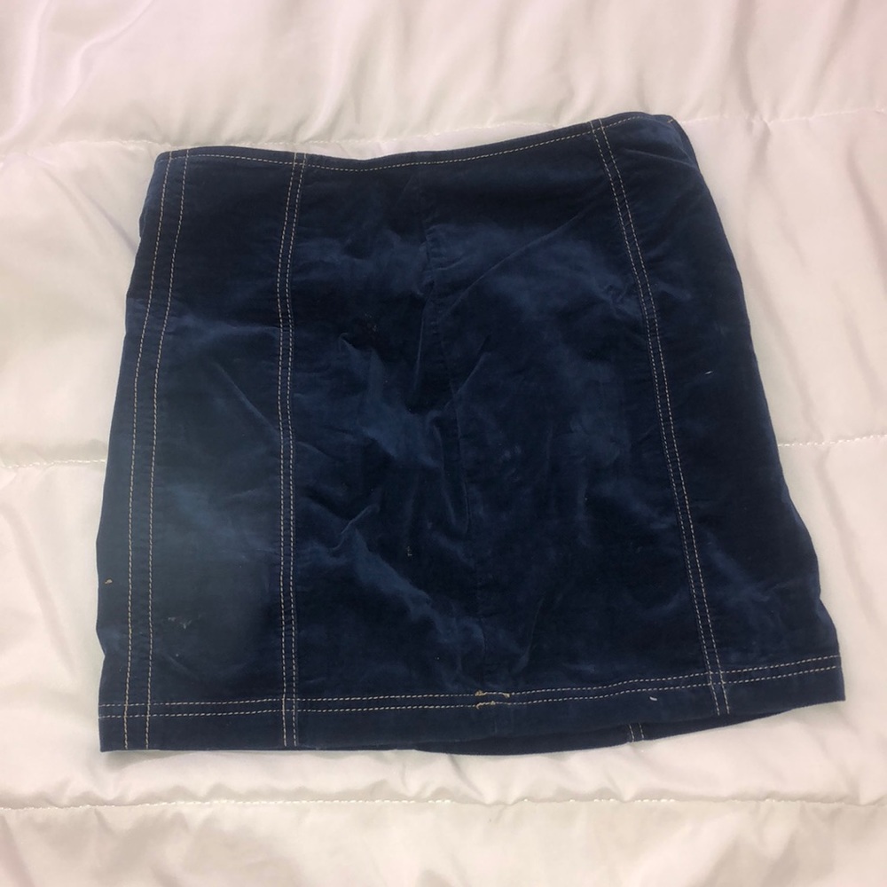 velvet jean skirt